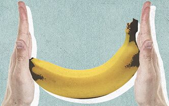 The size of the penis for a banana sample