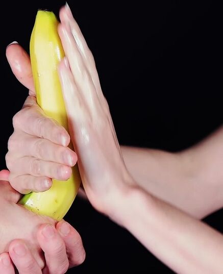 Massage to increase a member using a banana pattern